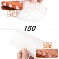 150pcs 2 different type sound dampening cabinet bumper non slip adhesive rubber bumpers assorted soft close door drawer dots