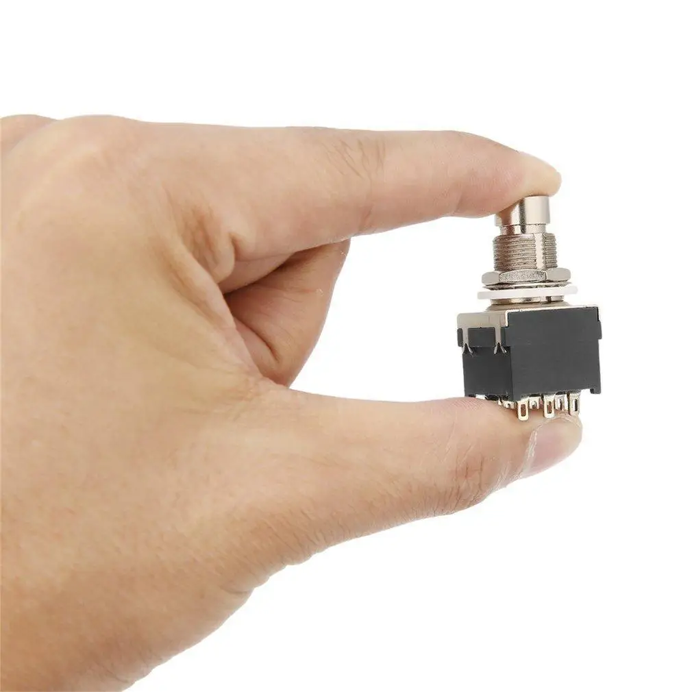1 шт. 3PDT фиксация металла Stomp кнопочный ножной переключатель для гитары педаль