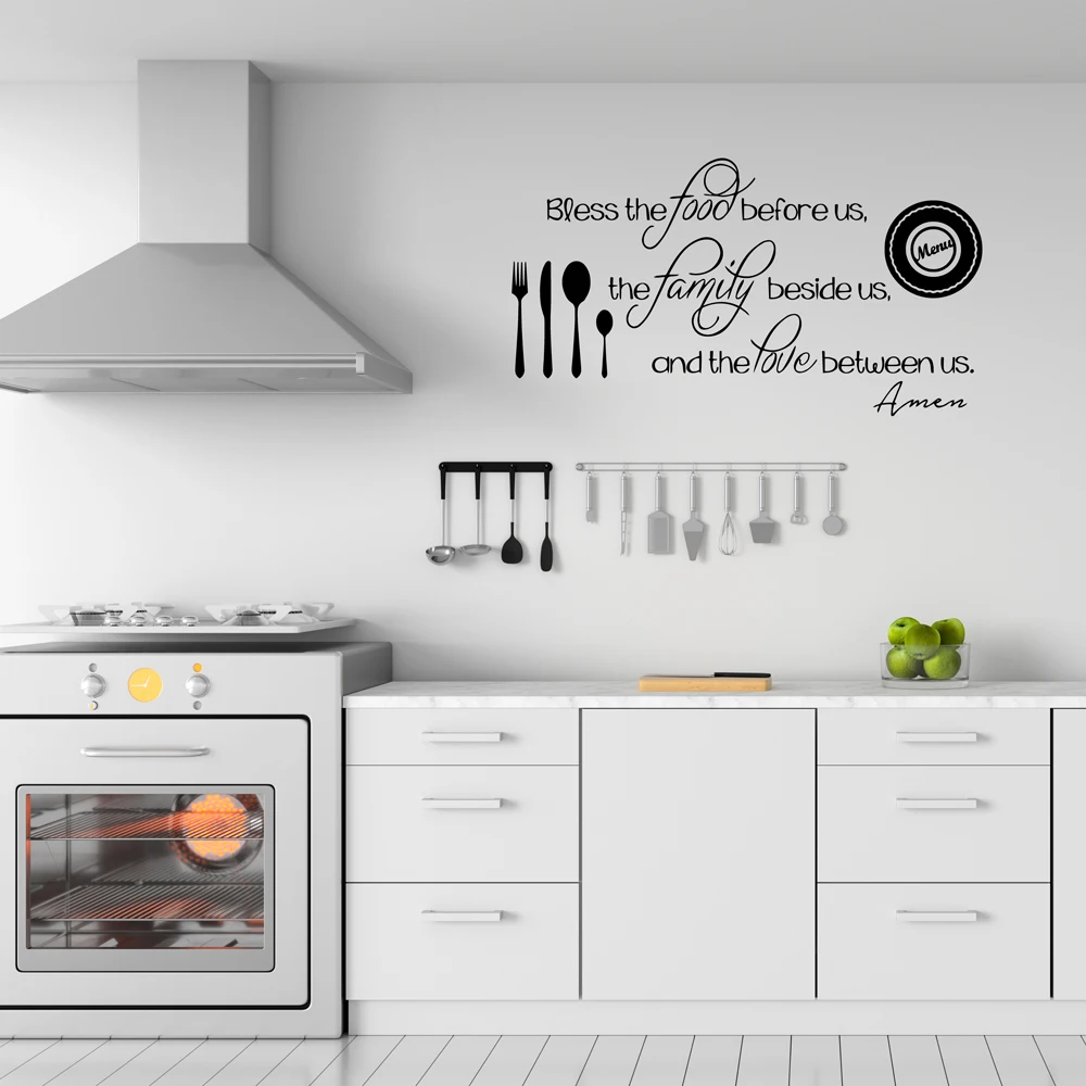 

Romantic Kitchen Wall Art Decal Decoration Fashion Sticker For Kids Rooms Decoration Wall Art MURAL Drop Shipping