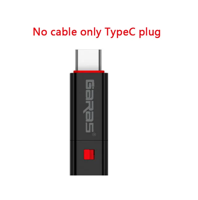 only Type C plug GARAS Reused USB Cable For iPhone/Micro USB/Type C Fast Charger Data Cable For iPhone/iPad/Xiaomi/Huawei Reusable USB Cable 1.5m - Цвет: only Type C plug