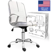 office executive chair ergonomic leather computer game chair internet chair for cafe household chair white