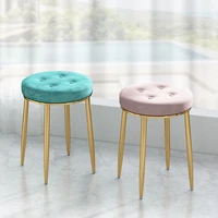 luxury stool for nordic shoes adjustable low height stool childrens leather velvet rest sofa stool soft vanity chair round stool small bench change stool