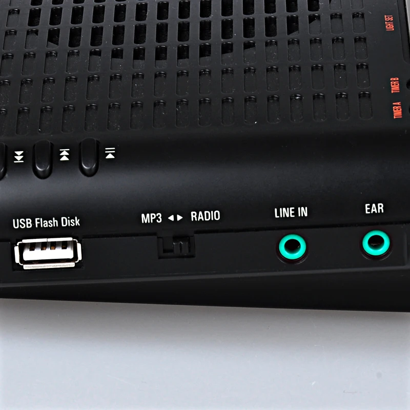 Радио Tecsun MP-300 DSP FM стерео USB MP3-плеер настольные часы ATS Будильник Черный