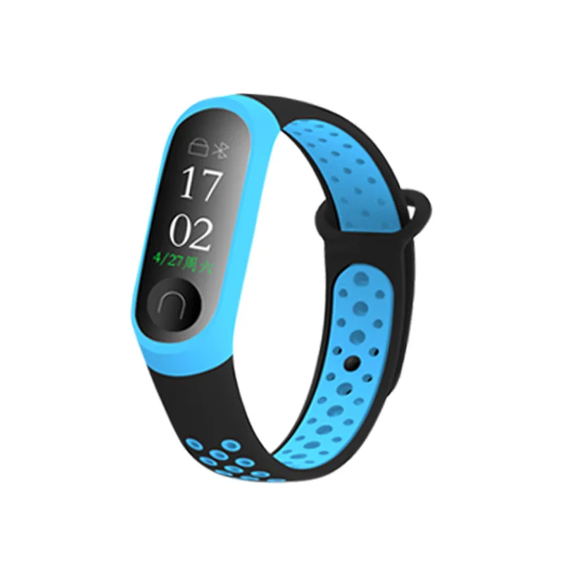 Запасной ремешок для браслета Xiaomi Mi Band 2 3 водонепроницаемый силиконовый