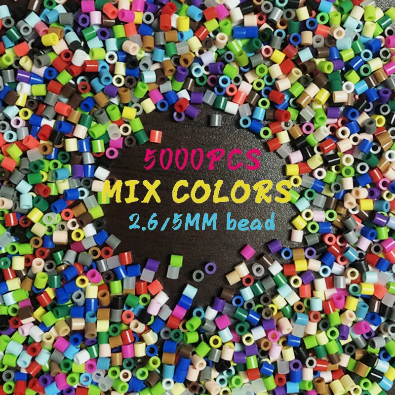 Бусины Hamabeads 5 мм/2 6 мм 5000 шт. разноцветные жемчужные железные бусины для детей Hama