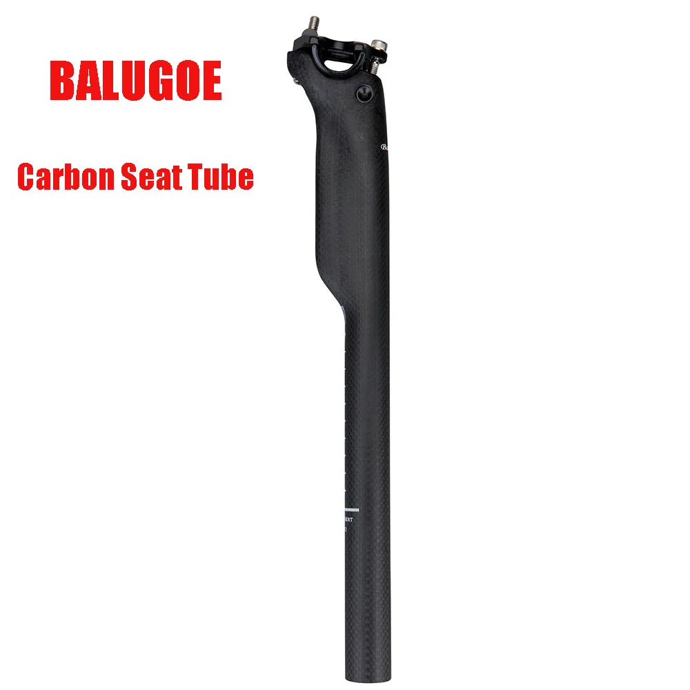 

BALUGOE New Ultralight Carbon Road Bicycle Seat Tube 3K matte MTB Bike Seat Tube 27.2/30.8/31.6-350MM/400MM Bicycle Accessories