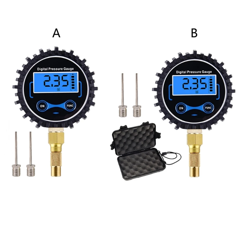 

Car Truck Air Tire Inflator with Digital Pressure Gauge LCD Large Screen Display for Car Bike Motorcycle Basketball Football