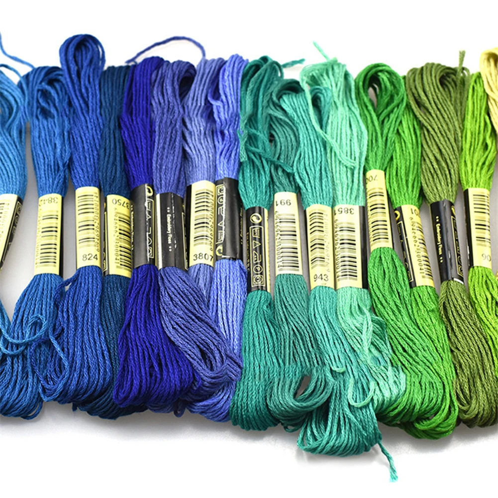 24/36/50/100Pcs Colorful 800cm Cross Stitch DIY Art rafts Floss Sewing Threads Embroidery Thread Handkitting Tools | Дом и сад