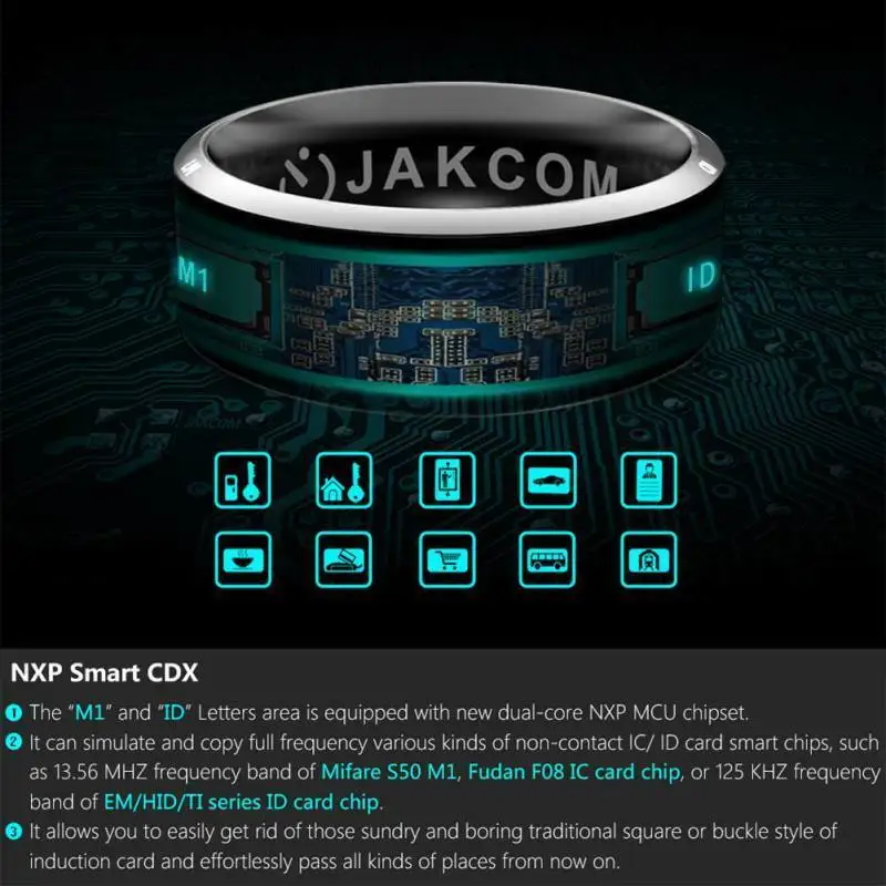 Смарт-кольцо Jakcom R3 NFC новая технология волшебный носимый палец для Android Windows
