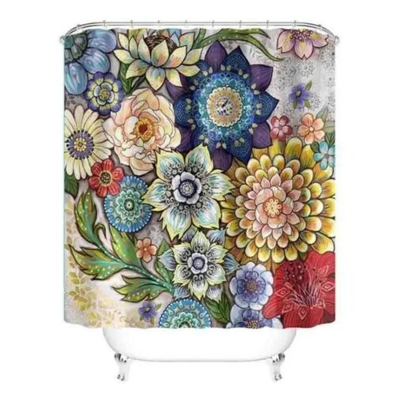 Offerte Tende Da Doccia Floreali Per Bagno Set Di Tappeti Antiscivolo Set Di Tappeti In Tessuto Luminoso Set Di Tende E Tappeti Per Doccia Da Bagno