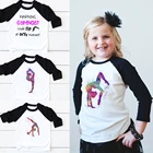 Гимнастическая гимнастика детская футболка спортивная детская футболка с длинными рукавами с О-образным вырезом Футболка с рукавами реглан для малышей на осень и зиму, Топы И Футболки