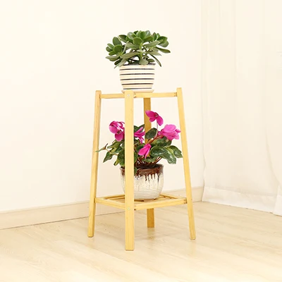 

American Solid Wood Flower Stand Living Room Furniture Floor Multi-layer Flower Stand Rack Round Layer Storage Flower Shelf