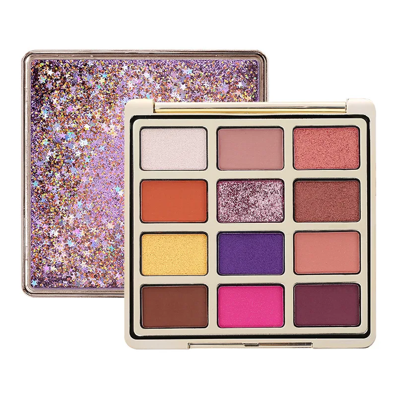 Новинка 12 цветов блестящая матовая палитра теней для век макияж высокая