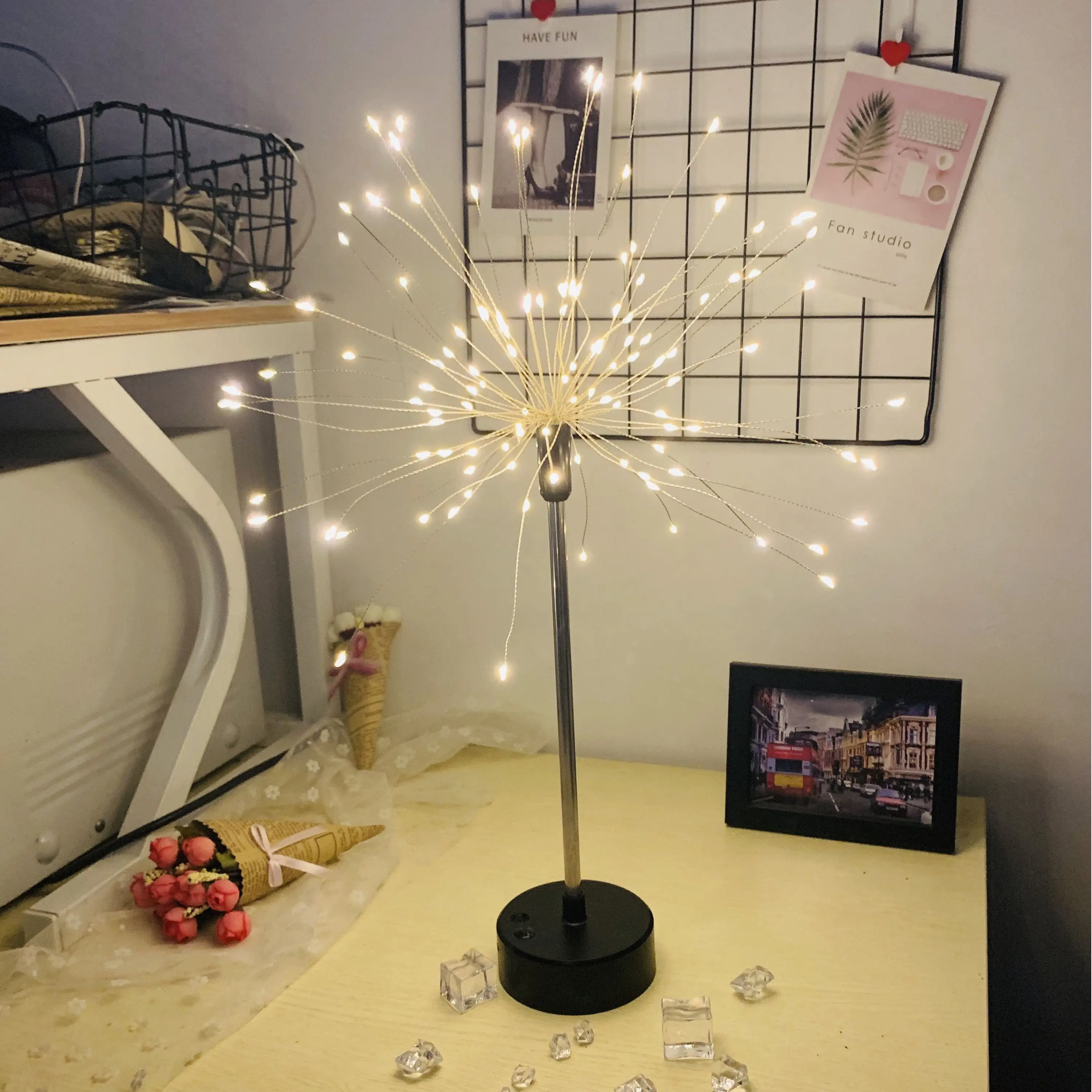 Рождественские огни Сказочный Свет Голосовое управление фейерверк starburst 120