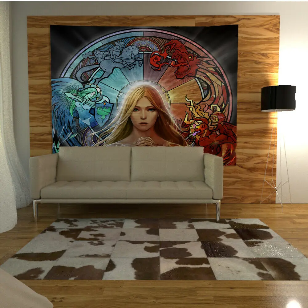 Леди молиться стене висит психоделический гобелен для спальни украшения дома |