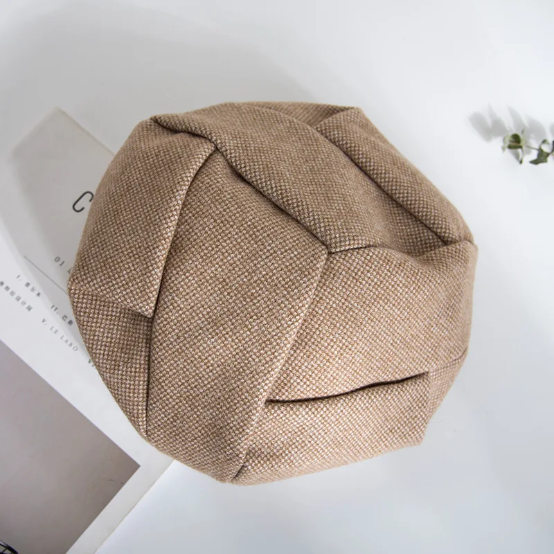 Новинка Осень-зима мягкая женская шерстяная саржевая шапка в Форме Розы стиле