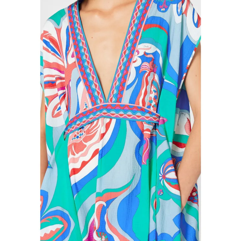 

Gedivoen Fashion Designer Summer Loose Dress Women V Neck Multicolor Printed Maxi Long Dress Boho Plus Size 5XL Dresses