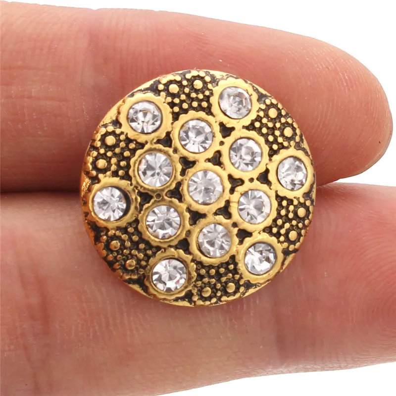 5 шт./лот кнопка осьминога от солнца и винограда золотого цвета 18 мм для браслетов