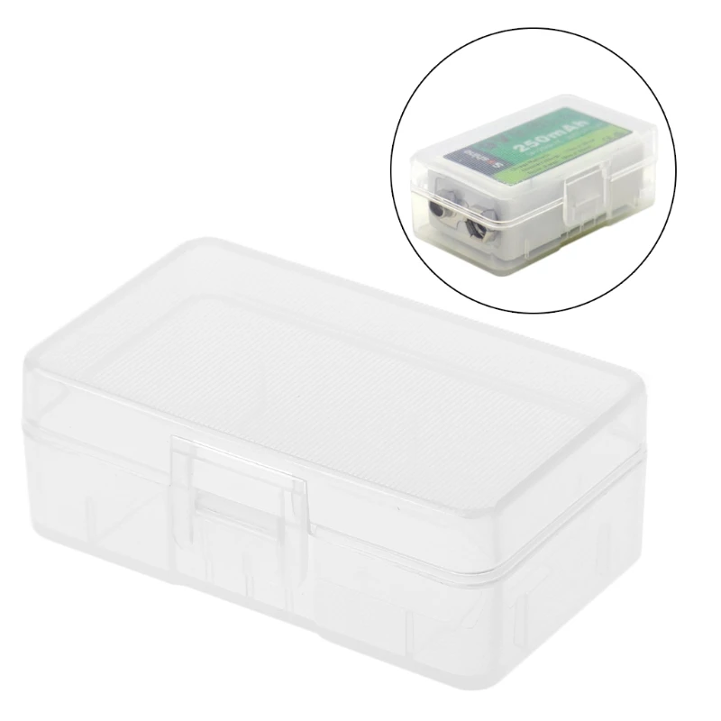 Мини Прозрачный чехол держатель для 1 батареи 9 В или 2 батарейки АА| |