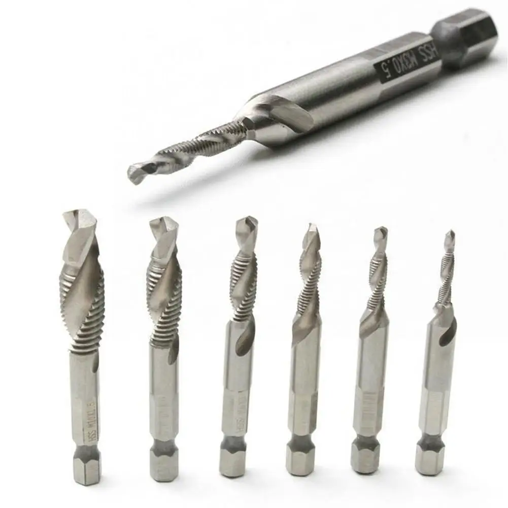 6 шт. высокоскоростная стальная Метрическая спиральная ручная заглушка кран с