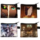 Повседневные кошельки на молнии с рисунком из аниме атака на Титанов