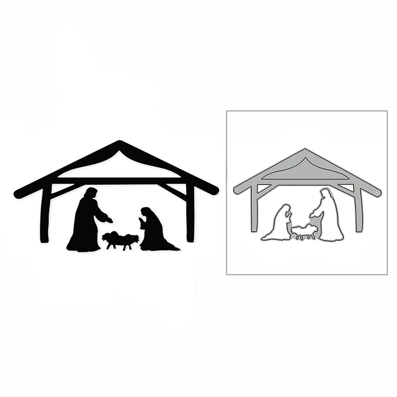 НОВЫЙ Иисус родился молитва ночное 2020 металлический Трафаретный вырубной Штамп