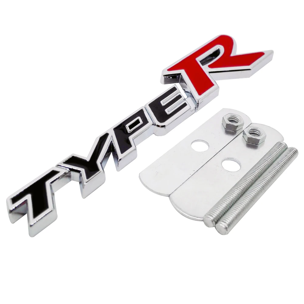 Логотип для стайлинга автомобиля типа R 3D наклейки на переднюю решетку