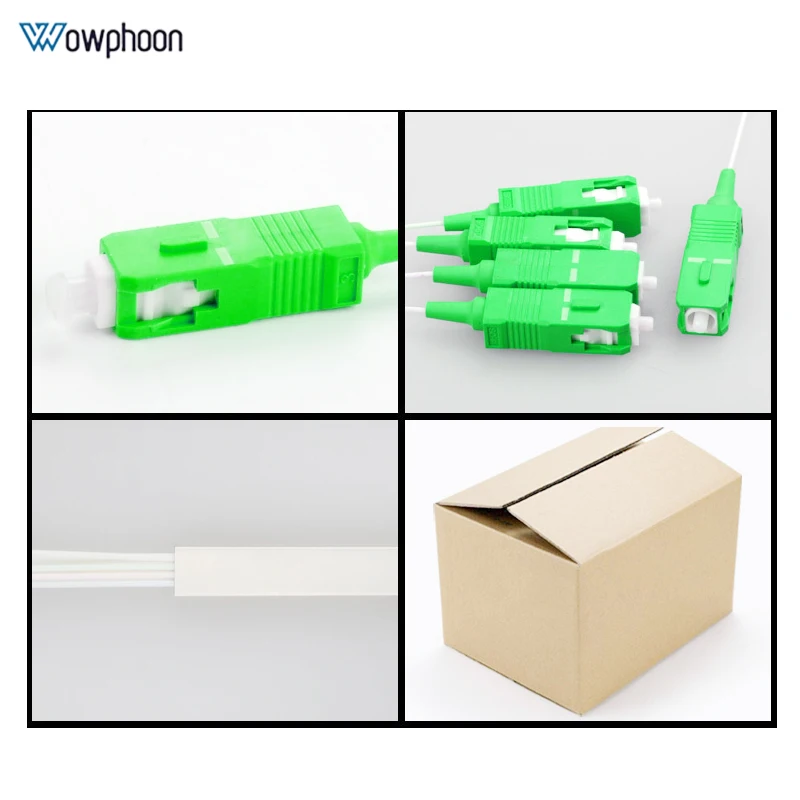 10PCS sc apc 4 ways fiber optic 1X4 Mini steel tube optical plc splitter free shipping