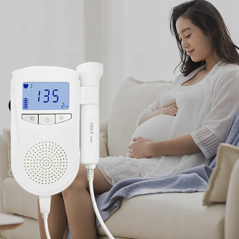 

2.0MHz Prenatal Fetal Doppler Baby Heartbeat Monitor Baby Heart Rate Detector Sonar Doppler For Pregnant Women No Radiation