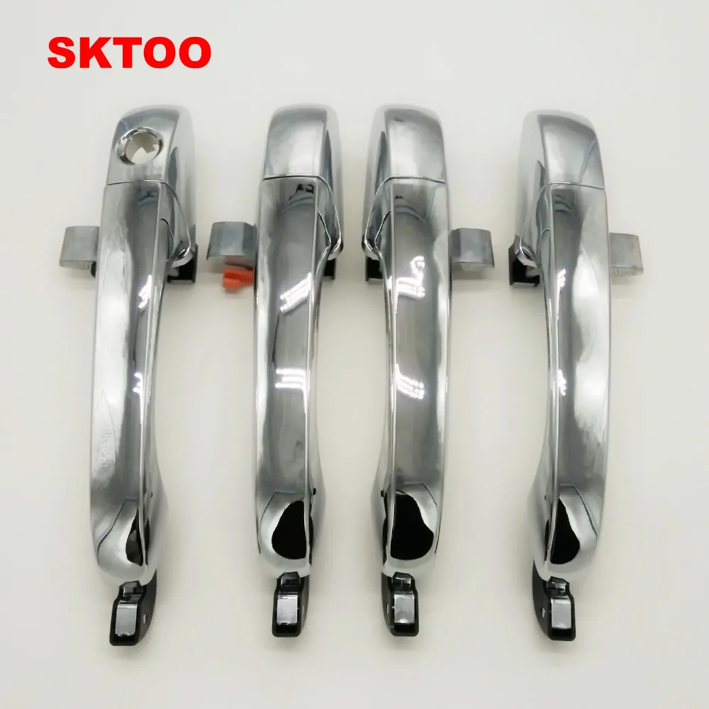 SKTOO 4PC. Передний Задний левый правый Драйвер ABS хромированная внешняя дверная