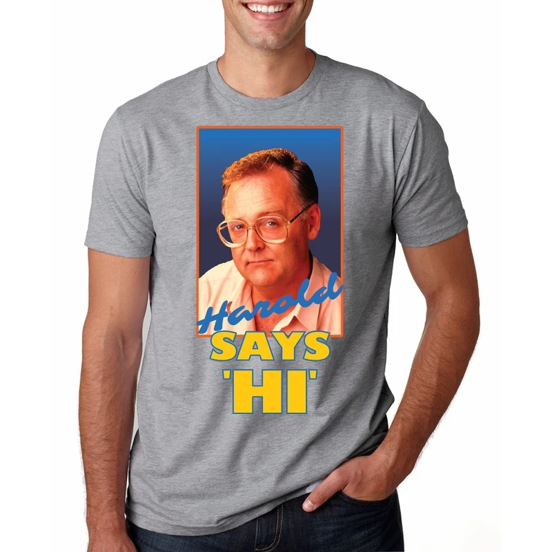 Новое поступление 2019 мужская летняя стильная модная футболка Harold Says Hi
