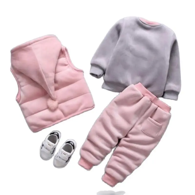 Осень зима 2019 теплый детский Рождественский костюм с рисунком + толстовка штаны