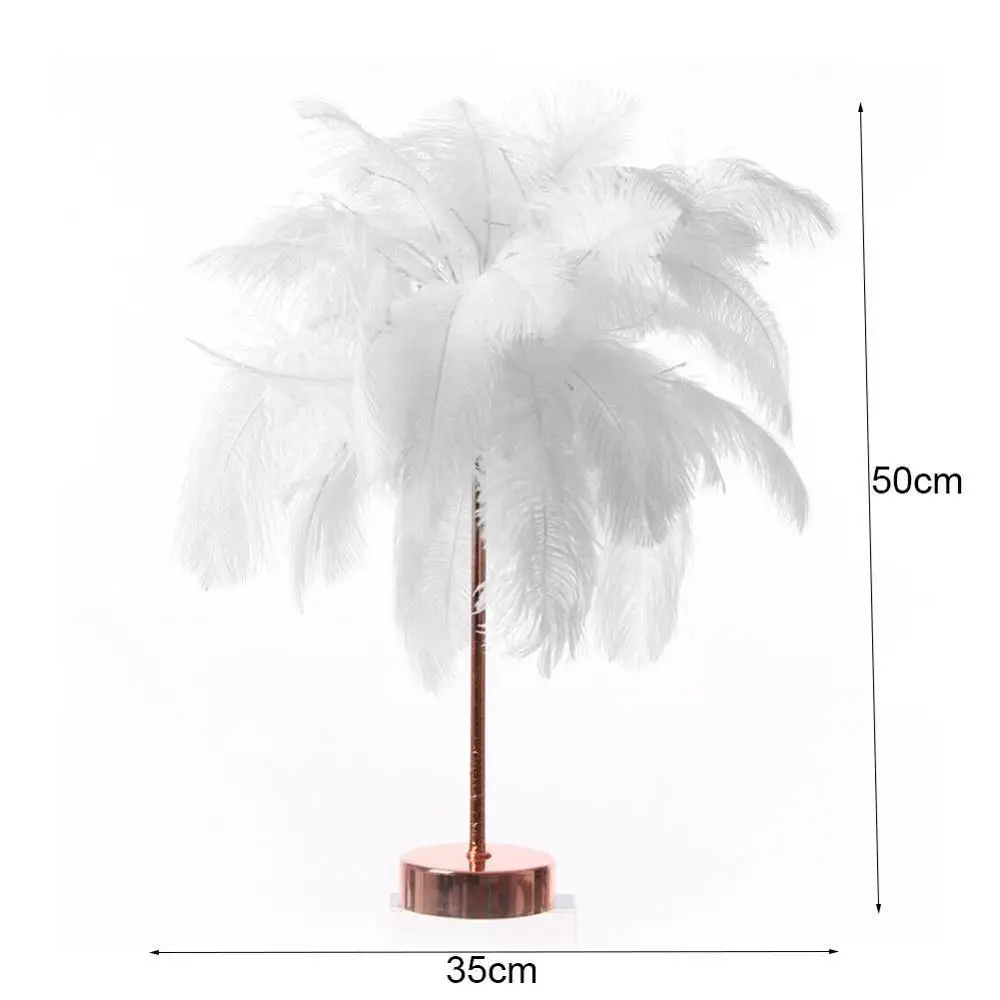 

Novelty Feather Night Light Remote Fairy Copper Lamp For Home & USB Party Wedding Living Bedroom With Room Decorative Batte O9M2