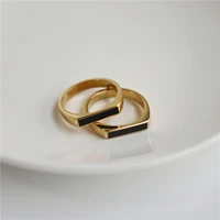joolim high end pvd simple d rings for women stainless steel jewelry wholesale