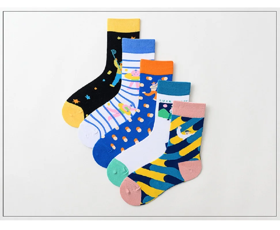 Оптовая продажа хлопковые носки без пятки полосатые жаккардовые