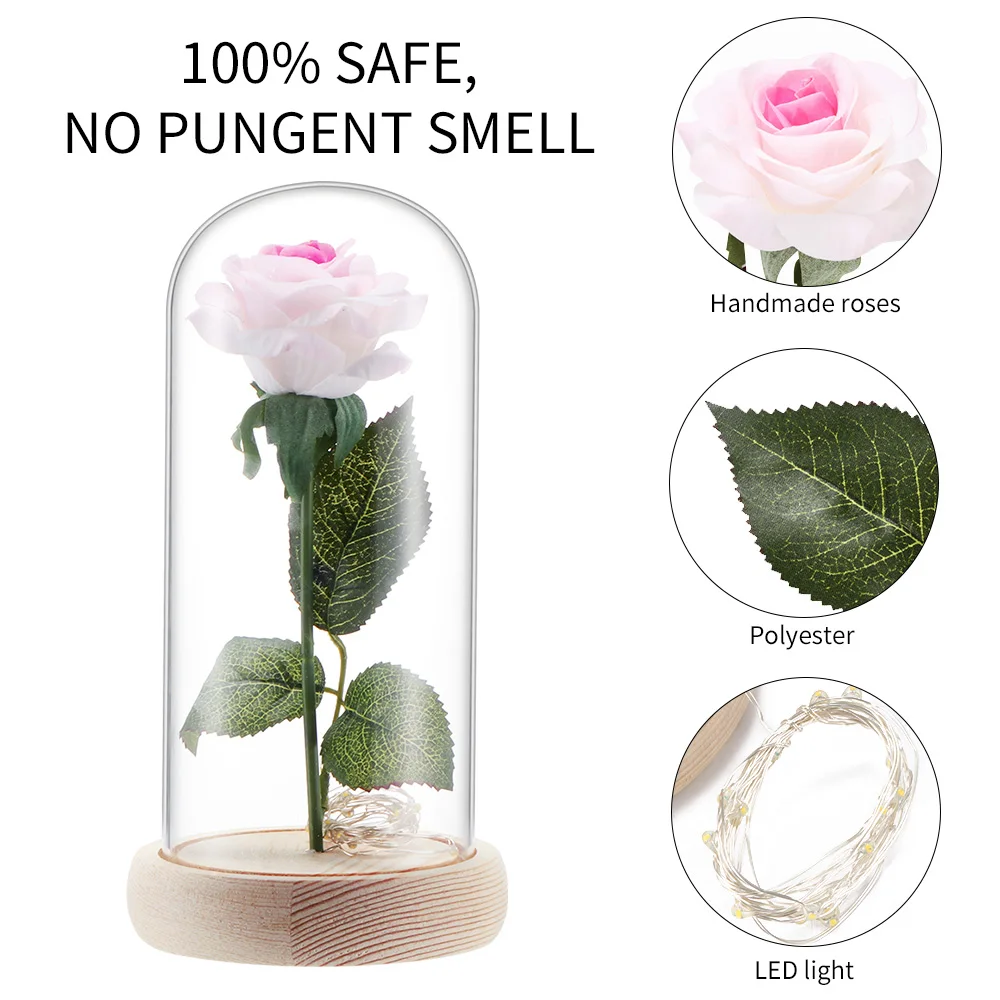 Красивая Светодиодная лампа с розами настольная цветком ночник романтическая на