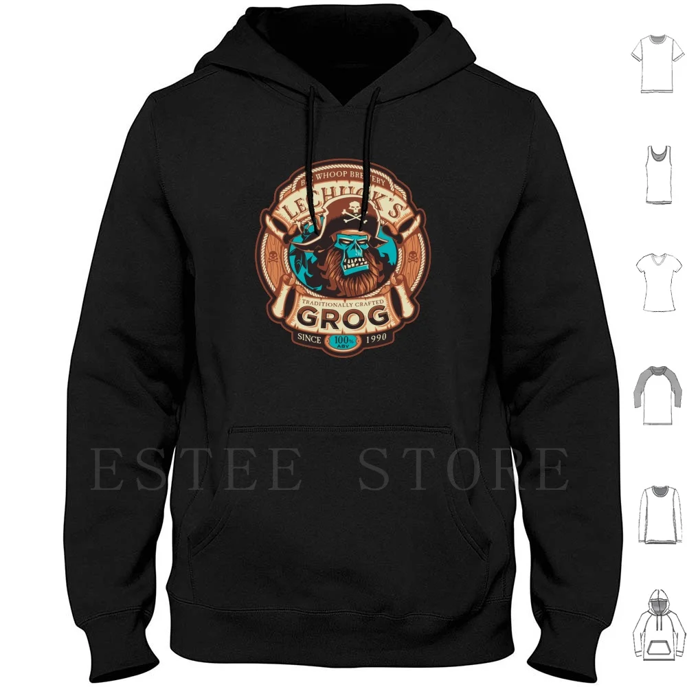 Фото Ghost Pirate Grog-Monkey Island Beer-Video Game Толстовки Monkey Island Lechuck Guybrush Threepwood Zombie Pirate №1
