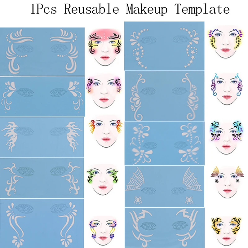 Лидер продаж 1 шт. сделай сам многоразовый мягкий рисунок для лица и тела трафарет