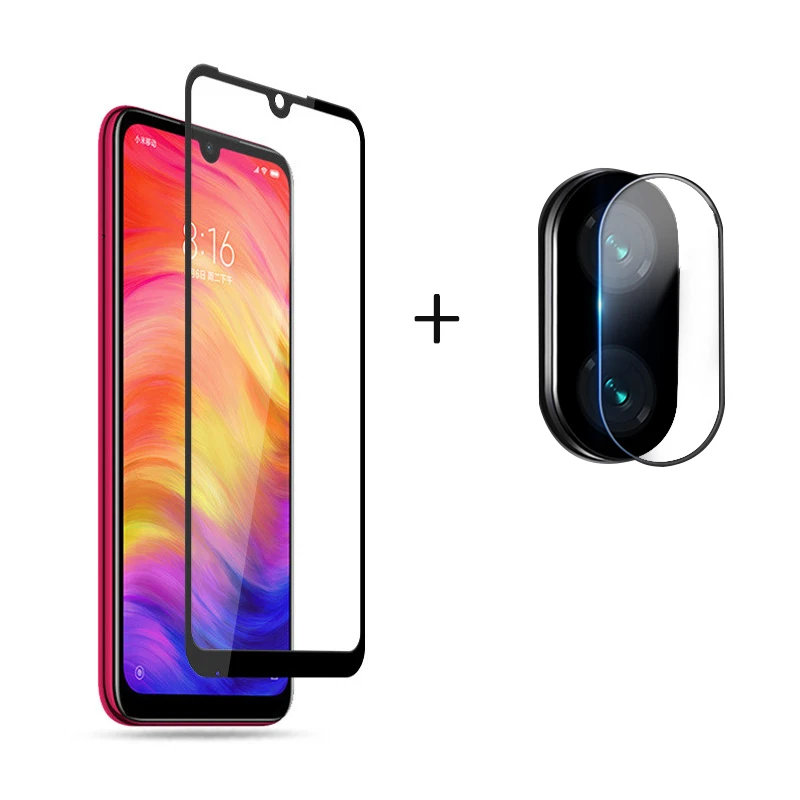 2-в-1 защита для экрана на Redmi Note 7 закаленное стекло камеры Защитная пленка Xiaomi 7pro
