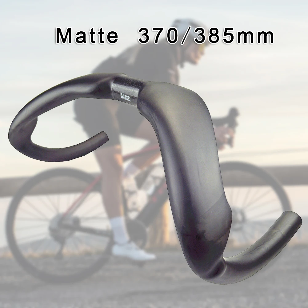 

Simple Full Carbon Fiber Bike Drop Bar Handlebar Road Bike Curve Handlebar 31.8mm Lightweight 370/385mm