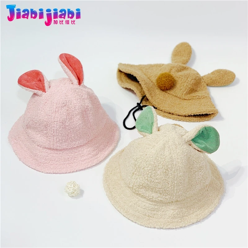 Шапка-ведро для маленьких мальчиков и девочек теплая зимняя шапка с плюшевой