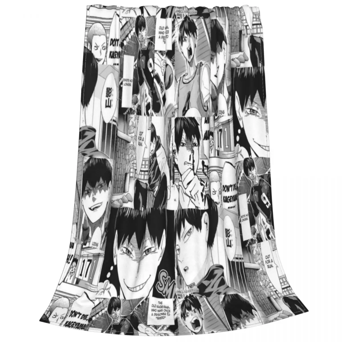 

Haikyuu Kageyama Collage Blanket Flannel Printed Volleyball Multifunction Soft Throw Blankets for Home Outdoor Bedspread