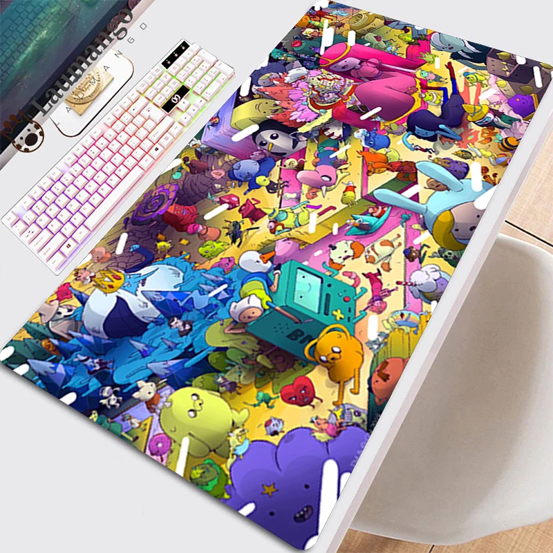 

Mouse Gamer Pad Full Pc Keyboard Anime Big Mousepepad Extended Mat Custom Keyboards Accessories Carpet Kawaii Adventure Time Pad