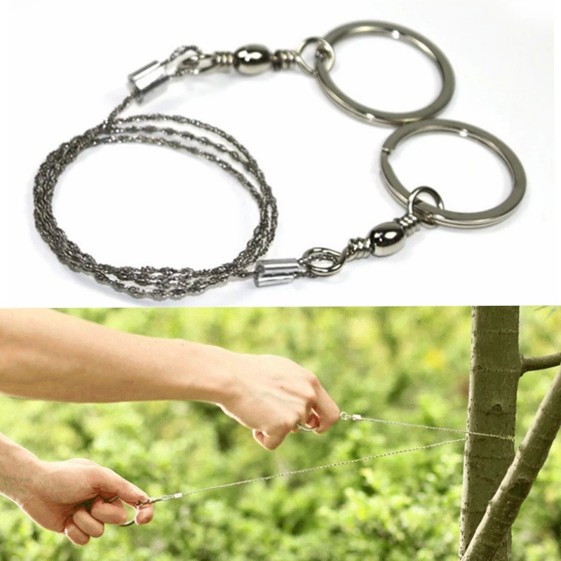 55см Проволочная пила из нержавеющей стали для экстренных поездок, кемпинга, походов на природу, выживания на открытом воздухе, охоты, заточки инструментов