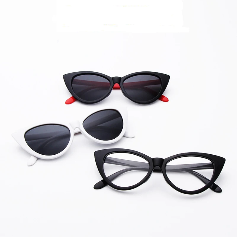 Солнцезащитные очки кошачий глаз женские винтажные пикантные маленькие