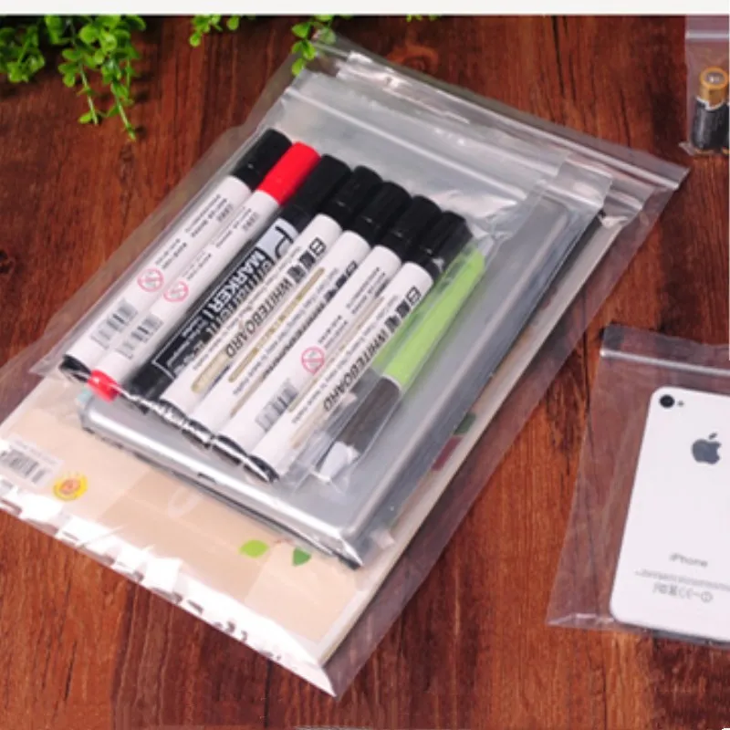 100 шт. толстый полиэтиленовый самозапечатывающийся пакет мешки для хранения