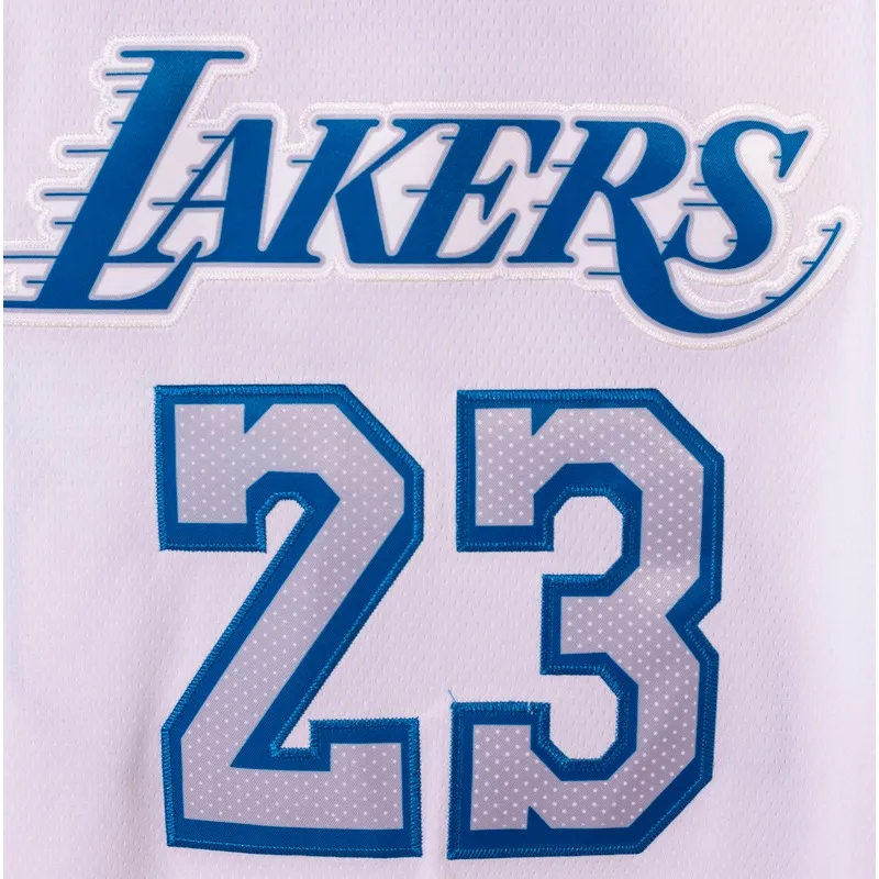

23 James NBA Los Angeles Lakers Jersey City Edition White Sports Jersey Basketball Clothing Comfort Quick Dry