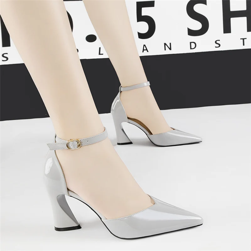 2019 элегантные женские роскошные сандалии телесного цвета на высоком каблуке 8 см