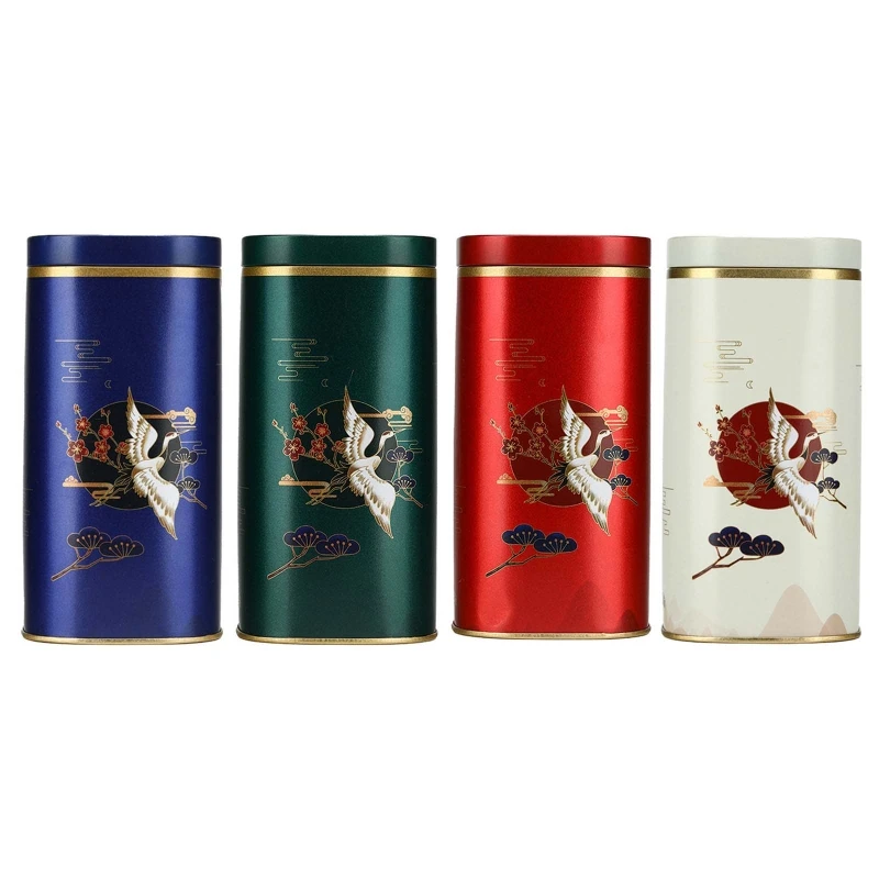 

Контейнер для чая в китайском стиле с рисунком Журавля, герметичные банки, кастрюли для конфет, закусок, сахара, специй, трав, контейнер для х...