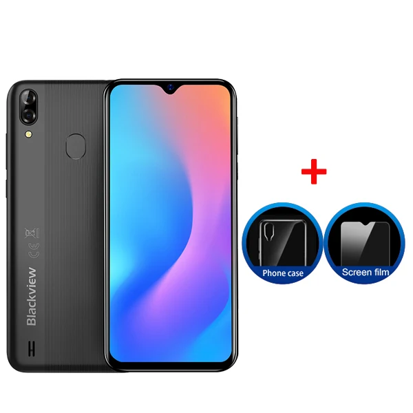 Black add Film Blackview A60 Pro 4080 мАч смартфон 6,08" Дроп мобильный телефон Android 9,0 3 Гб ram двойная камера заднего вида 4G LTE - Цвет: Black add Film